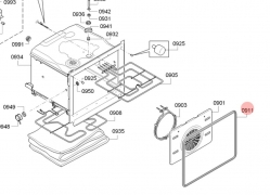 Уплотнитель 11029298 двери духовки Bosch/Siemens