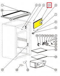 Дверца морозильной камеры Ariston/Indesit/Whirlpool - 859987