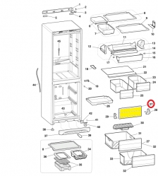 Панель ящика 076116 холодильника Ariston/Indesit