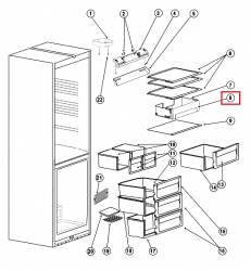 Панель 385671 ящика холодильника Ariston/Indesit