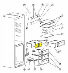 Панель 385672 ящика холодильника Ariston/Indesit