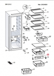 Панель ящика 292069 холодильника Ariston/Indesit