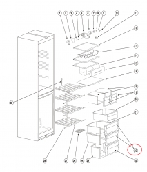 Панель 257133 ящика морозильной камеры холодильников Ariston/Indesit