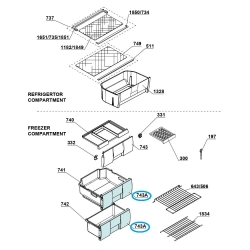 Панель ящика морозильной камеры холодильника Beko - 4551633600