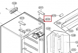 Петля для холодильника LG, верхняя правая - AEH72800901