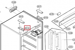 Петля для холодильника LG, верхняя левая - AEH72800902