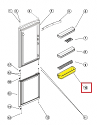 Полка-балкон для холодильника Ariston/Indesit, нижняя - 283484