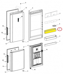 Балкон двери 379754 холодильника Ariston/Indesit (малый)