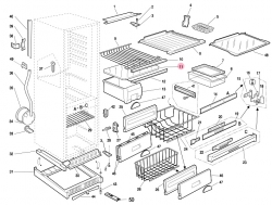 Полка 041968 ящика для холодильника Ariston/Indesit