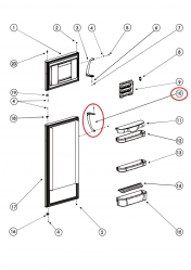 Ручка 857155 холодильника Ariston/Indesit, нижняя