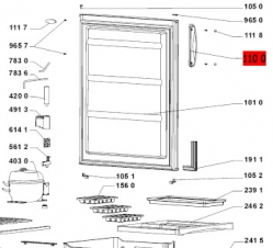 Ручка двери 481249818347 холодильника Ariston/Whirlpool