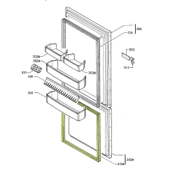 Уплотнитель морозильной камеры холодильника AEG/Electrolux/Zanussi/SMEG, 635x525 - 2248007094