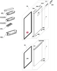 Уплотнитель 4694541200 холодильника Beko