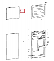 Уплотнитель 769748901510 холодильника Aтлант