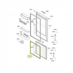 Уплотнитель двери морозильной камеры Bosch/Siemens 580x700 - 477818