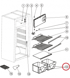 Ящик холодильника 857205 Ariston/Indesit (для овощей)