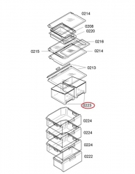 Ящик для овощей 355756 холодильника Bosch/Siemens