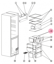 Ящик холодильника 857206 Ariston/Indesit (без передней панели)