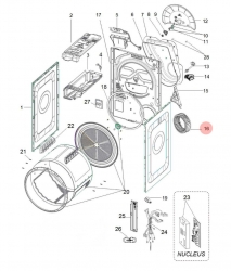 Крыльчатка 620169 вентилятора сушильной машины Ariston/Indesit/Whirlpool