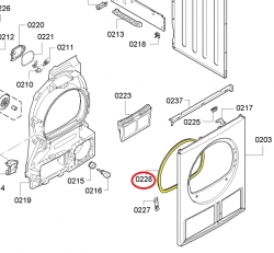 Уплотнитель люка сушильной машины Bosch/Siemens - 656841