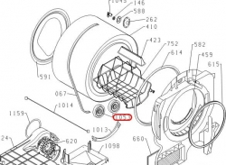 Ролик 273637 поддержания барабана сушильной машины Asko/Gorenje
