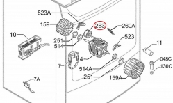 Ролик натяжения 1250125034 сушильной машины AEG/Electrolux/Zanussi