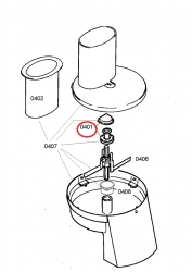 Соединение к оси резки для кухонного комбайна Bosch/Siemens - 032884