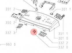 Кнопка включения 481241029503 стиральной машины Ariston/Whirlpool