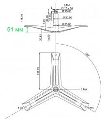 Крестовина стиральных машин Bosch/Siemens - cod745