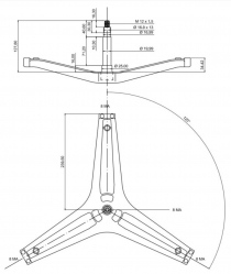 Крестовина DC97-17605A стиральной машины Samsung/Hansa