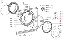 Крючок люка 481241728051 стиральной машины Whirlpool