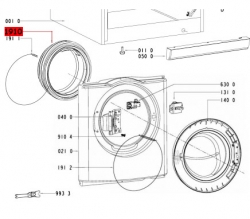 Манжета люка 480111100188 стиральной машины Ariston/Indesit/Whirlpool