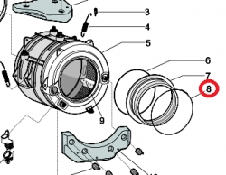 Хомут 119210 фронтальный манжеты Ariston/Indesit