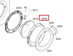 Среднее обрамление люка стиральной машины Bosch/Siemens - 705446