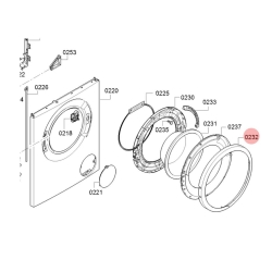 Внешнее обрамление люка 715022 стиральной машины Bosch/Siemens