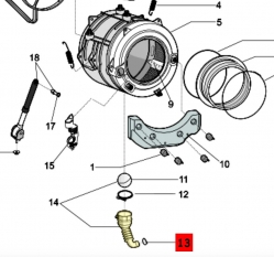 Патрубок бак-помпа 386630 Ariston/Indesit/Whirlpool